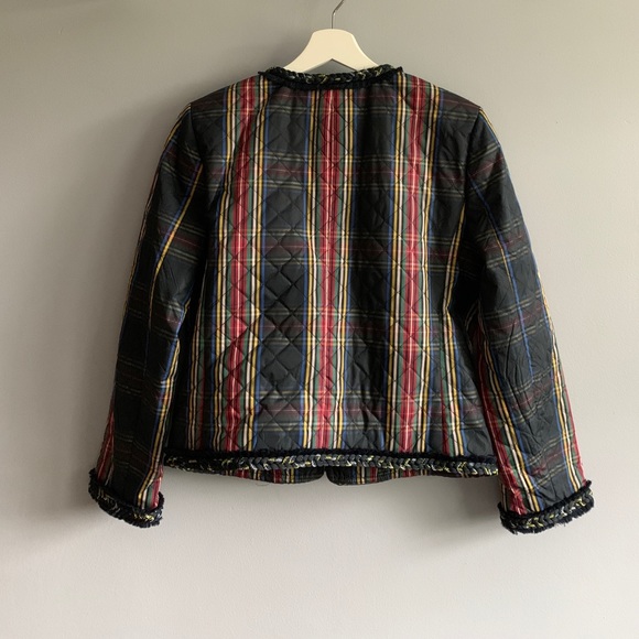 J.Crew Plaid Quilted Coat - Picture 2 of 5